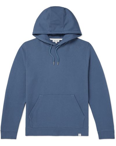 Norse Projects Vagn Cotton-jersey Hoodie - Blue