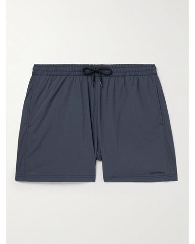 Nudie Jeans Straight-leg Mid-length Recycled Swim Shorts - Blue