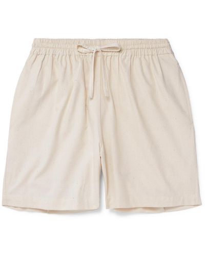 Kardo Olbia Straight-leg Cotton Drawstring Shorts - Natural
