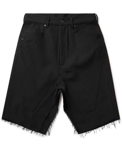 Rick Owens Bonotto Frayed Mohair Skirt - Black