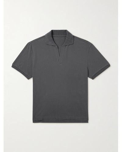 STÒFFA Cotton-piqué Polo Shirt - Grey