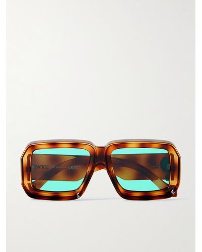 Loewe Paula's Ibiza Dive Oversized-Sonnenbrille mit eckigem Rahmen aus Azetat in Schildpattoptik - Braun