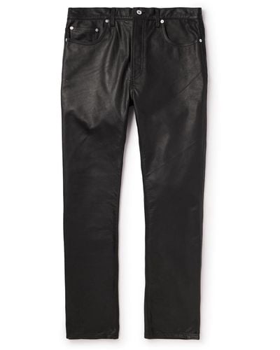 GALLERY DEPT. Straight-leg Leather Pants - Gray