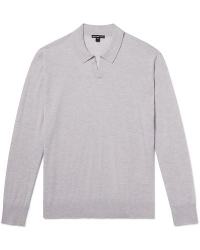 James Perse Cashmere Polo Shirt - White