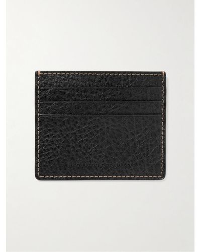 Brunello Cucinelli Full-grain Leather Cardholder - Black