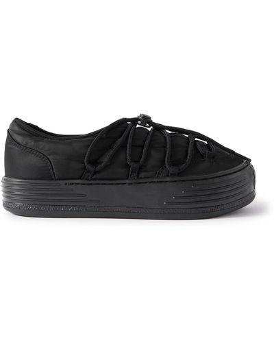 Palm Angels Snow Puffed Padded Shell Platform Sneakers - Black