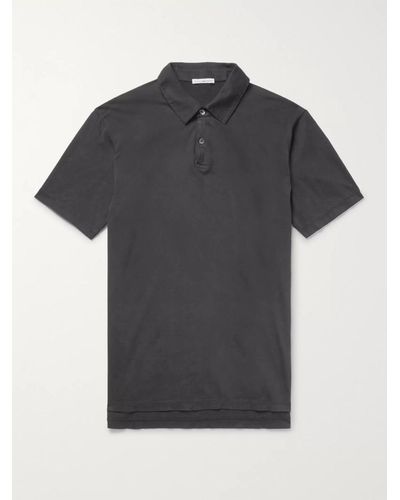 James Perse Supima Cotton-jersey Polo Shirt - Black