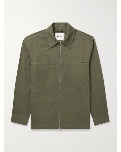 NN07 Isak 1449 Organic Cotton-blend Ripstop Jacket - Green