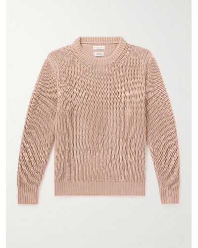 Richard James Ribbed Linen Sweater - Pink