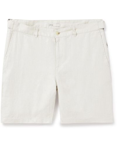 Onia Straight-leg Linen Shorts - White