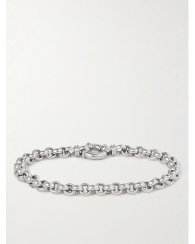 Tom Wood Rolo Rhodium-plated Chain Bracelet - Natural