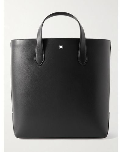 Montblanc Sartorial Cross-grain Leather Tote Bag - Black