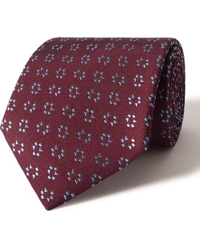 Charvet 8.5cm Silk-jacquard Tie - Red