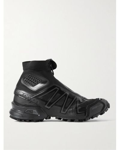 Salomon Snowcross High-Top-Sneakers aus Mesh mit Gummibesatz - Schwarz