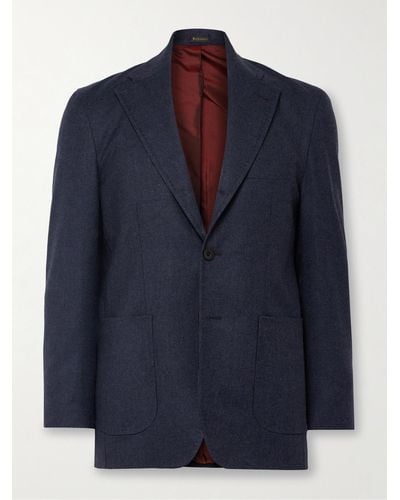Rubinacci Wool-flannel Suit Jacket - Blue