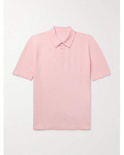 Anderson & Sheppard Cotton Polo Shirt - Pink