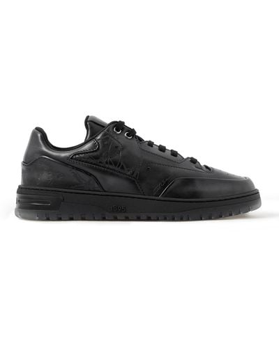 Berluti Playoff Scritto Venezia Leather Sneakers - Black