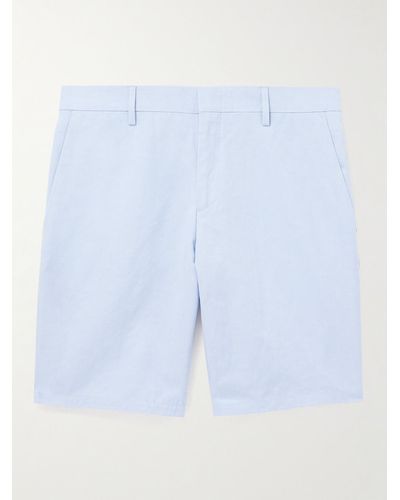 Paul Smith Straight-leg Linen Shorts - Blue