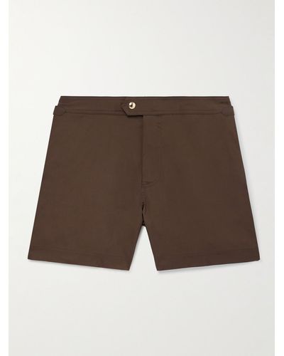 Tom Ford Slim-fit Short-length Swim Shorts - Brown