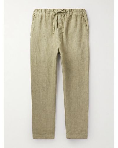 120% Lino Straight-leg Linen Pants - Natural