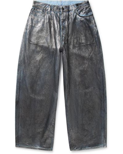Acne Studios Coated Wide-leg Jeans - Gray