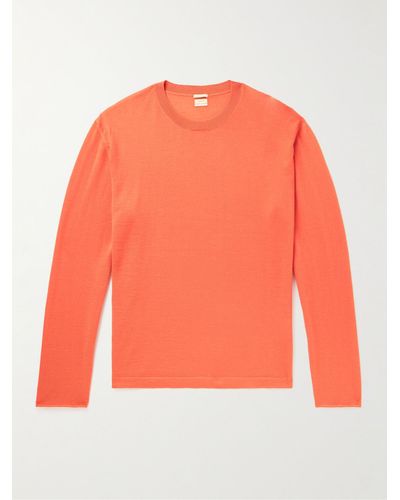 Massimo Alba Larry Cashmere Sweater - Orange