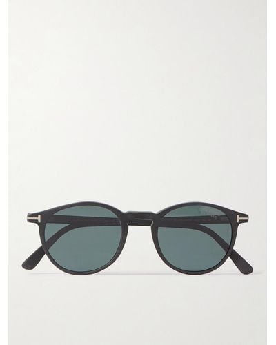 Tom Ford Andrea Round-frame Acetate Sunglasses - Grey