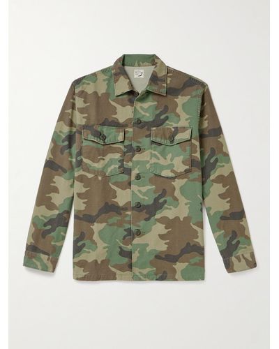 Orslow Woodland Camouflage-print Cotton-canvas Shirt - Green