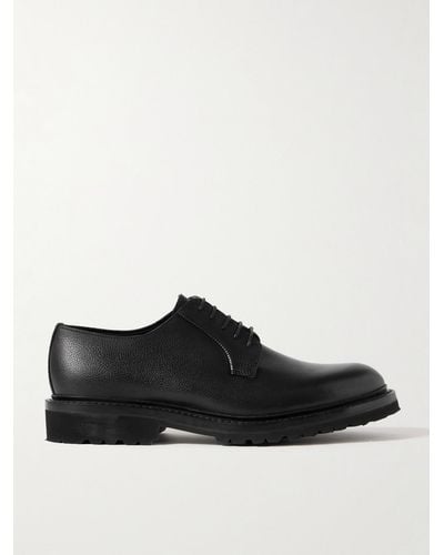 George Cleverley Archie Full-grain Leather Derby Shoes - Black