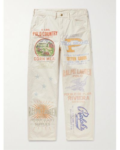 Polo Ralph Lauren Painter gerade geschnittene Jeans mit Print - Natur