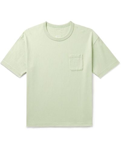Visvim Jumbo Cotton And Cashmere-blend Jersey T-shirt - Green