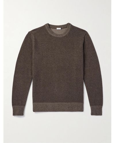 Caruso Ribbed Wool Sweater - Grey