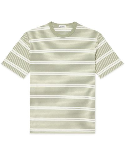 Norse Projects Johannes Striped Cotton-blend Jersey T-shirt - Green