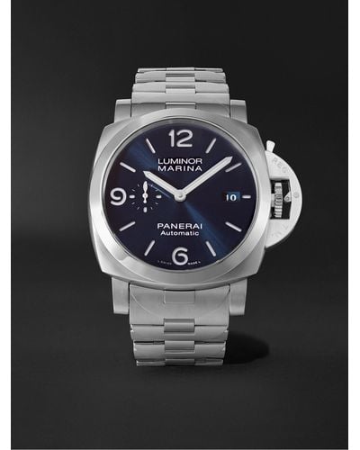Panerai Luminor Marina Specchio Blu Automatic 44mm Stainless Steel Watch - Black
