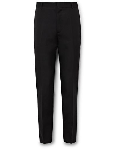 Alexander McQueen Slim-fit Wool Barathea Suit Pants - Black