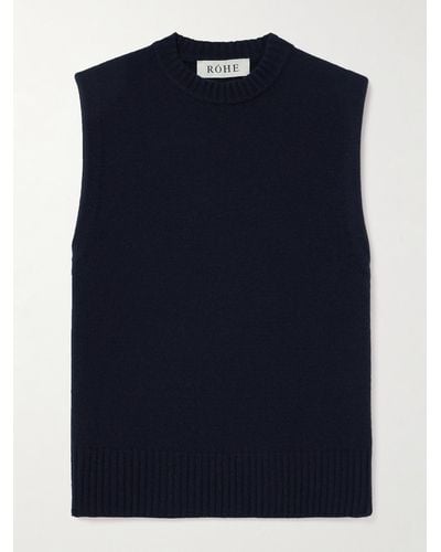 Rohe Wool And Cashmere-blend Vest - Blue
