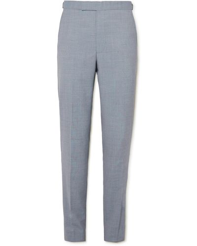 Richard James Straight-leg Linen Suit Pants - Gray
