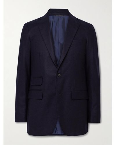Sid Mashburn Kincaid No. 3 Virgin Wool-flannel Suit Jacket - Blue