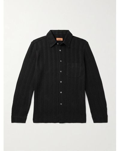 Missoni Striped Cotton-blend Shirt - Black