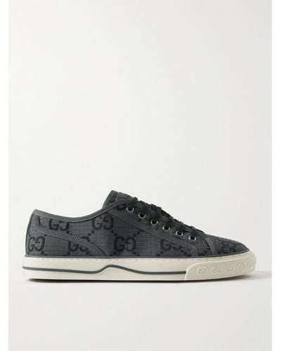 Gucci Sneakers in ripstop con logo jacquard Tennis 1977 - Nero