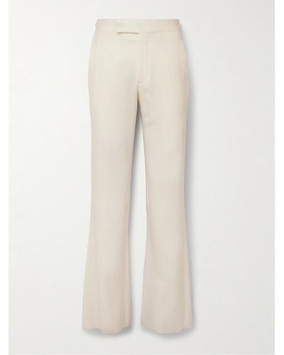 Gabriela Hearst Vista Bootcut Wool-twill Suit Trousers - Natural
