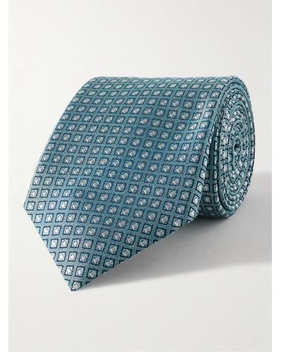 Canali Krawatte aus Seiden-Jacquard - Blau
