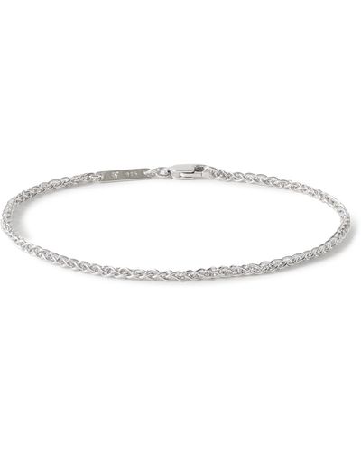 Tom Wood Spike Rhodium-plated Chain Bracelet - Natural