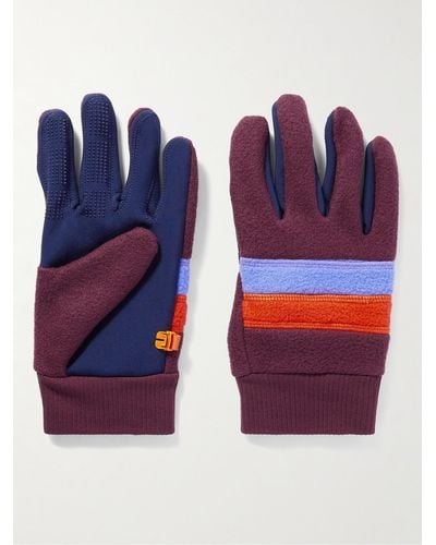 COTOPAXI Shell-trimmed Fleece Gloves - Blue