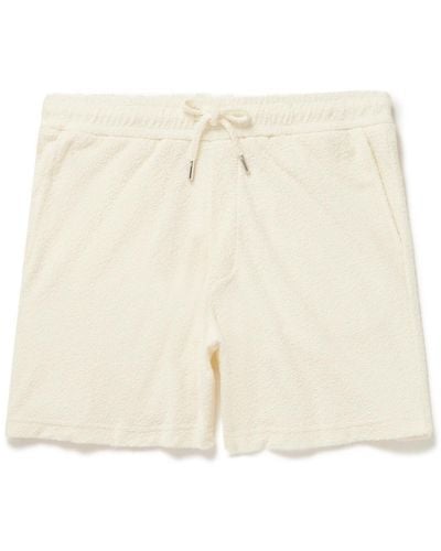 MR P. Straight-leg Cotton-terry Drawstring Shorts - Natural