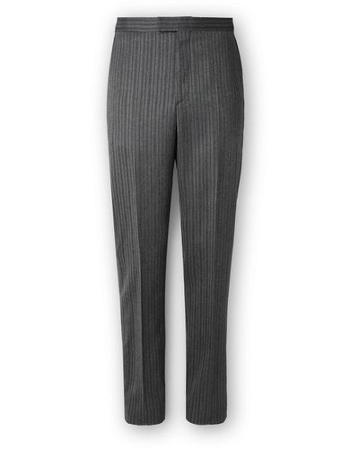 Favourbrook Westminster Slim-fit Straight-leg Striped Wool Pants - Gray