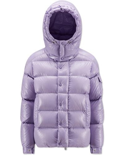 Moncler Maya 70 Quilted Hooded Down Jacket - Purple