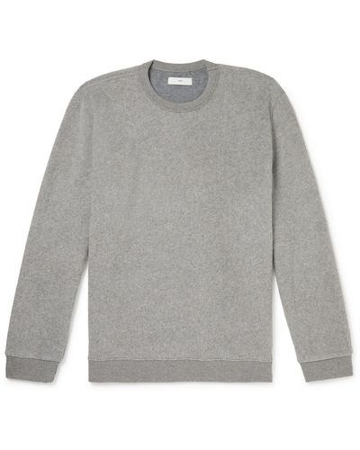 SSAM Andy Brushed Cotton And Camel Hair-blend Sweatshirt - Gray