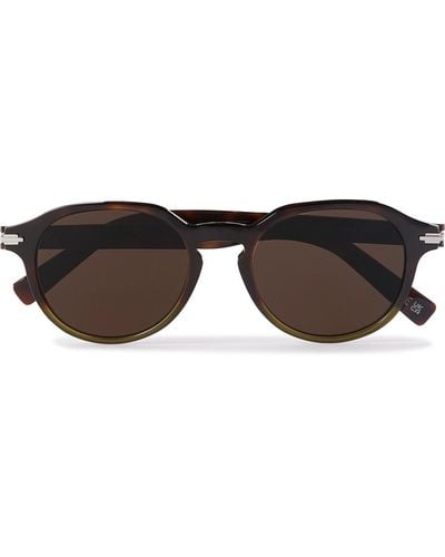 Dior Diorblacksuit R2i Round-frame Tortoiseshell Acetate Sunglasses - Brown