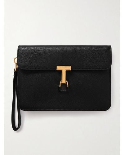 Tom Ford Monarch Full-grain Leather Pouch - Black